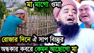 মা মাগো ওমা রোজার দিনে ঐ সাপ বিচ্ছুর অন্ধকার কবরে কেমন আছোগো মা ilyas ur rahman jihadi waz [upl. by Henghold]