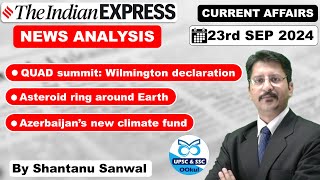 Indian Express Newspaper Analysis  23 SEPTEMBER 2024  Indian Express EXPLAINED analysis upsc2025 [upl. by Edgar]