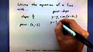 PreCalculus Write the equation of a line [upl. by Phyllida]