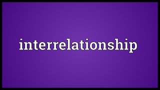 Interrelationship Meaning [upl. by Amoeji]