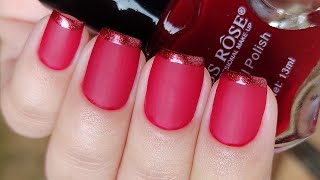 Inspiração de unha com esmalte vermelho [upl. by Enel]