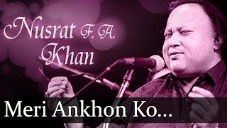 Meri Ankhon Ko Ankhon Ka  Nusrat Fateh Ali Khan  Top Ghazal Songs [upl. by Naz972]