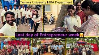 Tumkur University MBA DepartmentEntrepreneur week  Last day with register vice chancellor [upl. by O'Grady]