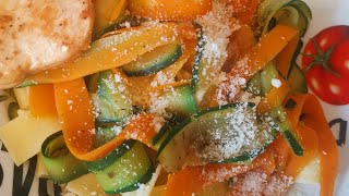 Tagliatelles de courgettes Tagliatelles de carottes Repas sain et rapide Idéal pour les enfants [upl. by Rosinski693]