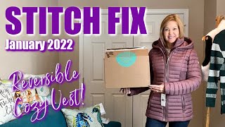 Stitch Fix  January 2022  What About The Reversible Vest [upl. by Eelesor610]