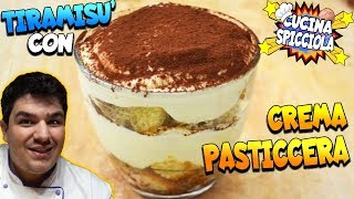 TIRAMISÙ con CREMA PASTICCERA  Cucina spicciola [upl. by Garratt390]