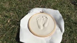 Baby footprint and handprint molds [upl. by Yelahc]