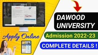 Apply Online  How To Apply  Dawood University Karachi Admission 202223 [upl. by Mariquilla831]