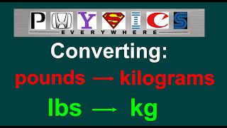 EASY Converting pounds lbs to kilograms kg [upl. by Atsedom]