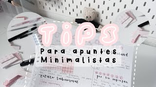 TIPS para APUNTES MINIMALISTAS apuntes minimalistas japoneses [upl. by Veradi804]