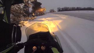 1979 Arctic Cat El Tigre 6000 GoPro Hero3 Black Edition Snowmobile Low Light Ride [upl. by Noswad]