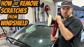 How to Remove Scratches from Windshield  Best Method [upl. by Tilly146]