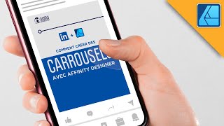 Tuto Affinity Designer 2  Comment créer un carrousel pour LinkedIn ou vos réseaux sociaux  🕵️ [upl. by Adon]