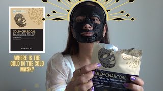 Mirabelle Gold  Charcoal Dual System Facial Sheet Mask  Koren Face Mask  Review  Ishita Mistry [upl. by Nehtanhoj758]