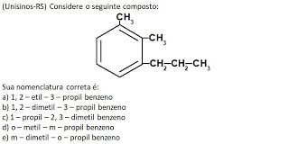 AROMÁTICOS MONONUCLEARESNOMENCLATURA E FORMULAÇÃOEXERCÍCIO 02 [upl. by Harriott159]