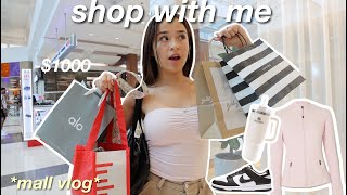 SHOPPING VLOG 🛍️ huge clothing haul back to school essentials buying a new wardrobe  fit inspo [upl. by Atineg]