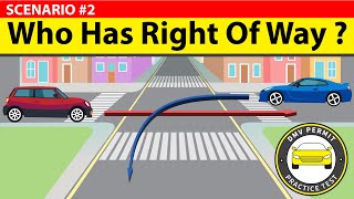 Which car has the right of way Do you know this common Rightofway driving rule [upl. by Rondon]