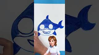 How To Paint Baby Shark 🖌🎨  JJs Animal Time  Animal Art for Kids cocomelon nurseryrhymes [upl. by Hagar]