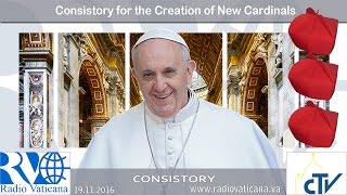 Consistory for the creation of new cardinals [upl. by Faxun]