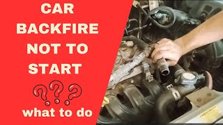 Car Backfire Misfire Not to Start  What Need To Do [upl. by Sirtimid]