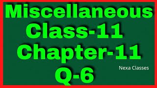 Q 6 Miscellaneous Chapter11 Conic Section Class 11 Math [upl. by Attiuqehs]