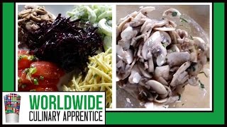 Mushroom Salad  Raw Vegetable Salads  Online Cooking Classes [upl. by Adnolehs]