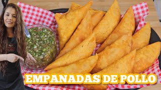 cómo hacer EMPANADAS🥟 DE POLLO 🐔SUPER FÁCILES Y DELICIOSAS 😋 🇨🇴 [upl. by Meikah803]