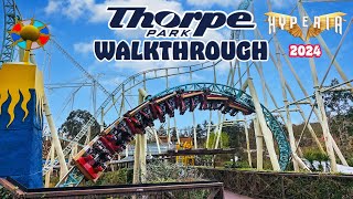 THORPE PARK 2024 Walkthrough  Every Ride Area and Attraction March 2024 4K [upl. by Kalman]