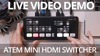 Live Demo ATEM Mini HDMI Switcher by Blackmagic Design [upl. by Cherey363]