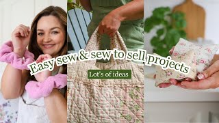 Easy sew projects sew to sell ideas including DIY towel scrunchies 🧵 [upl. by Nnylaehs550]