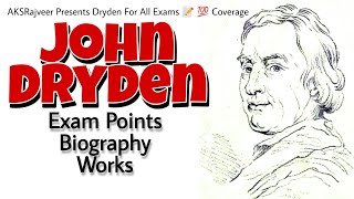 John Dryden Life And Works  AKSRajveer  Literature Lovers [upl. by Becka]