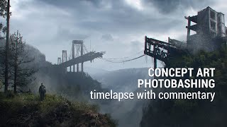 Concept art photobashing with COMMENTARY [upl. by Noryv]