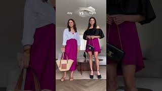 DAY vs NIGHT styling Which outfit would you wear 😱💗 Save amp subscribe for fashion [upl. by Ennirak]