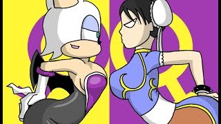 WAIFU WARS EP05 Rouge vs Chun Li [upl. by Ardme]