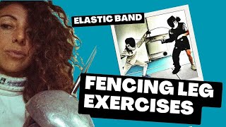 Fencing leg exercises with elastic bandage fencing footwork training [upl. by Hna216]