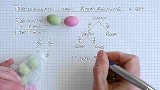 Sannolikhet åk9 Del 8 Träddiagram Beroende händelse [upl. by Wystand]