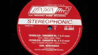 Wassenaer  Pergolesi  Karl Münchinger 1963 quotConcerti Armoniciquot  No 2 in G major  1 [upl. by Eceertal]