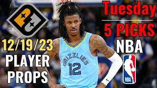 PRIZEPICKS NBA TUESDAY 1219 CORE PLAYER PROPS [upl. by Akimahs]