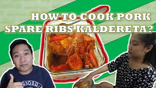 HOW TO COOK PORK SPARERIBS KALDERETA  Pork Ribs Stew Filipino Style  Easy Way  ROSH LOZADA [upl. by Aihsekyw]