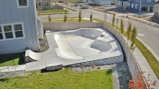 real SKATEPARK in my BACKYARD  backyard tour 2 [upl. by Idnat166]