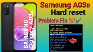 Samsung A03s Hard Reset Wipe Data Not Working Solution [upl. by Enyrhtak892]