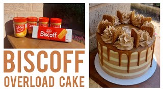 Biscoff Overload Cake  Decorate with me  BakedByImogen [upl. by Nauqram178]