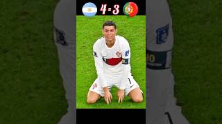 Argentina vs Portugal 4x3 World Cup Final 🔥🔥 shorts messi vs ronaldo [upl. by Troyes]