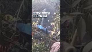 Helicopter crashes in Nepali forest killing all five on board [upl. by Schaaff456]