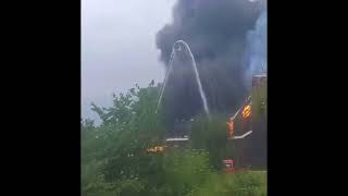 Recklinghausen  Brand in Gewerbebetrieb mit massiver Rauchentwicklung feuerwehr feuerwehr [upl. by Yllet]