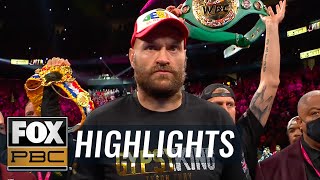 Top moments from Tyson Fury vs Deontay Wilder III  PBC on FOX [upl. by Eadwine322]