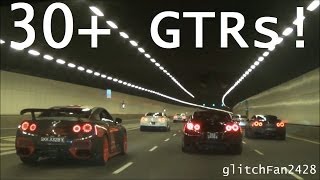 30 Nissan R35 GTRs Cruise Singapore [upl. by Lesli]