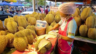 AAA Quality Giant Durian Cutting Skills Master  Thai Street Food [upl. by Leicester]