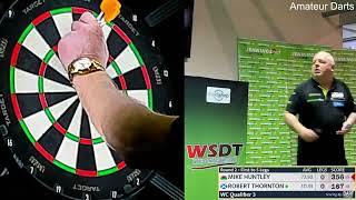 Mike Huntley vs Robert Thornton Second Round World Seniors Darts Championship Qualifier 3 2023 [upl. by Yor646]