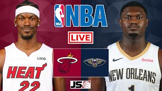 Miami Heat vs New Orleans Pelicans NBA Live Scoreboard Today [upl. by Alegnad]